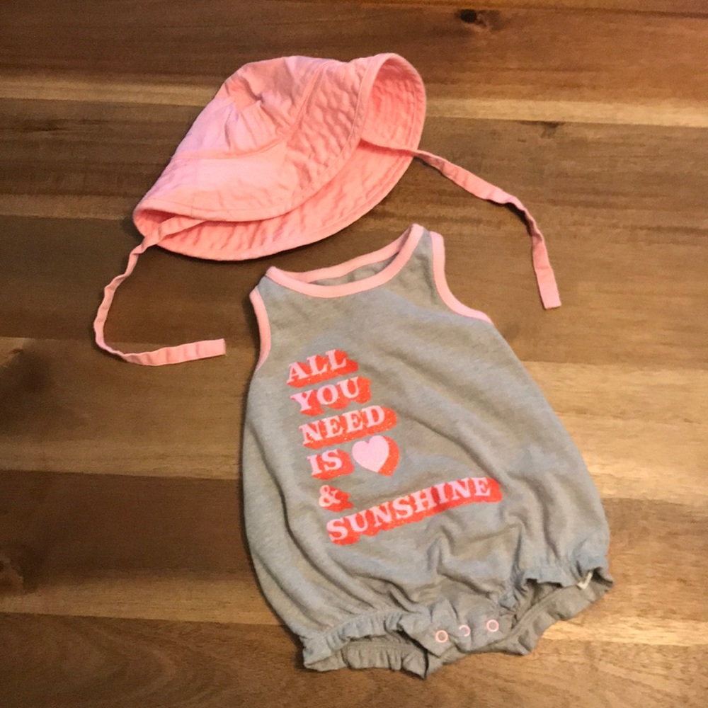 Hanna Andersson Hat and Cat & Jack Romper